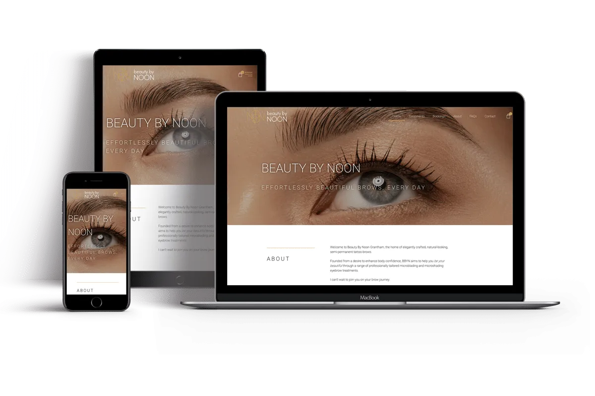 Beauty by Noon website